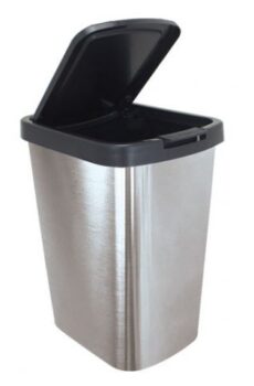 LIXEIRA CLICK LABEL INOX 9 LITROS