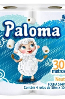 PAPEL HIGIENICO PALOMA FS 4X30M NEU BCO